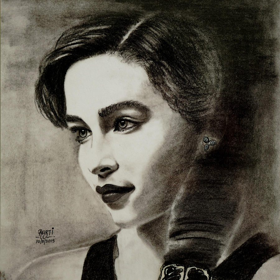 Emilia Clarke Drawing - Emilia Clarke  by Aarti Bartake