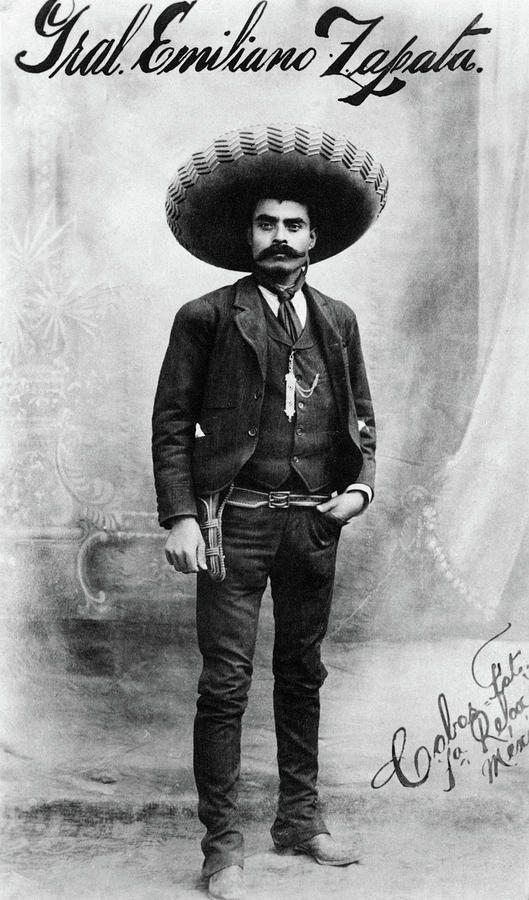 Celebrity Painting - Emiliano Zapata, 1918 by American Photo