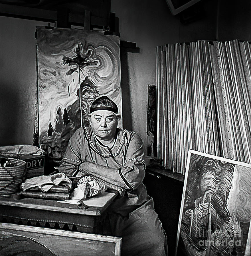 Emily Carr in Her Studio 1939 Photograph by Emily Carr