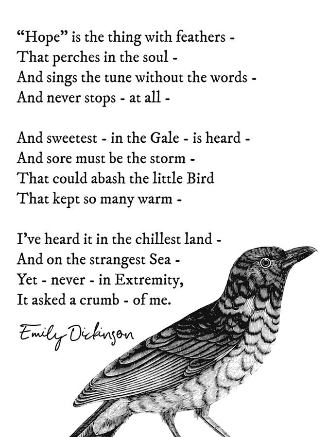 Emily Dickinson Inspirational Poem Digital Art by Karon Paxton - Fine ...