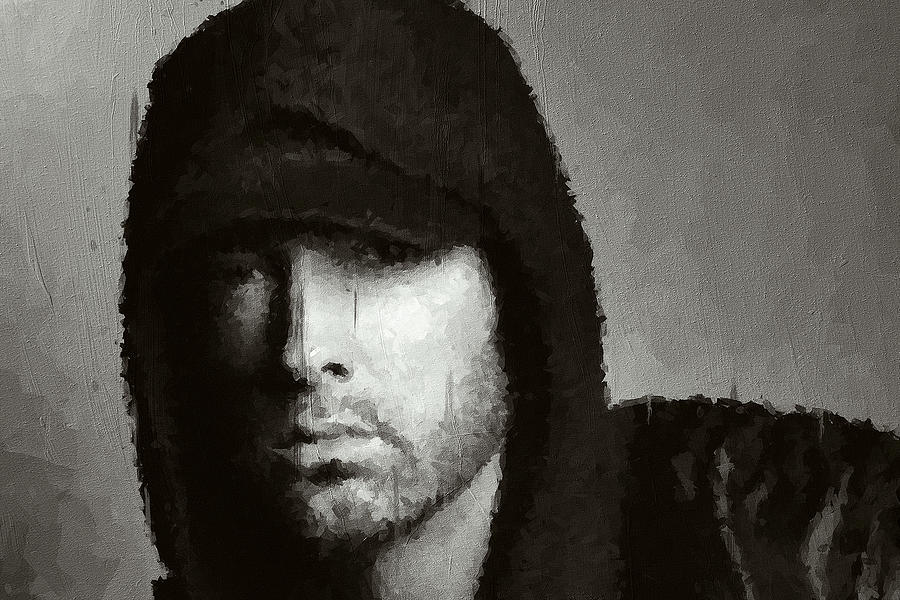 Eminem Oil Painting Photograph by Rajab Yaya - Fine Art America