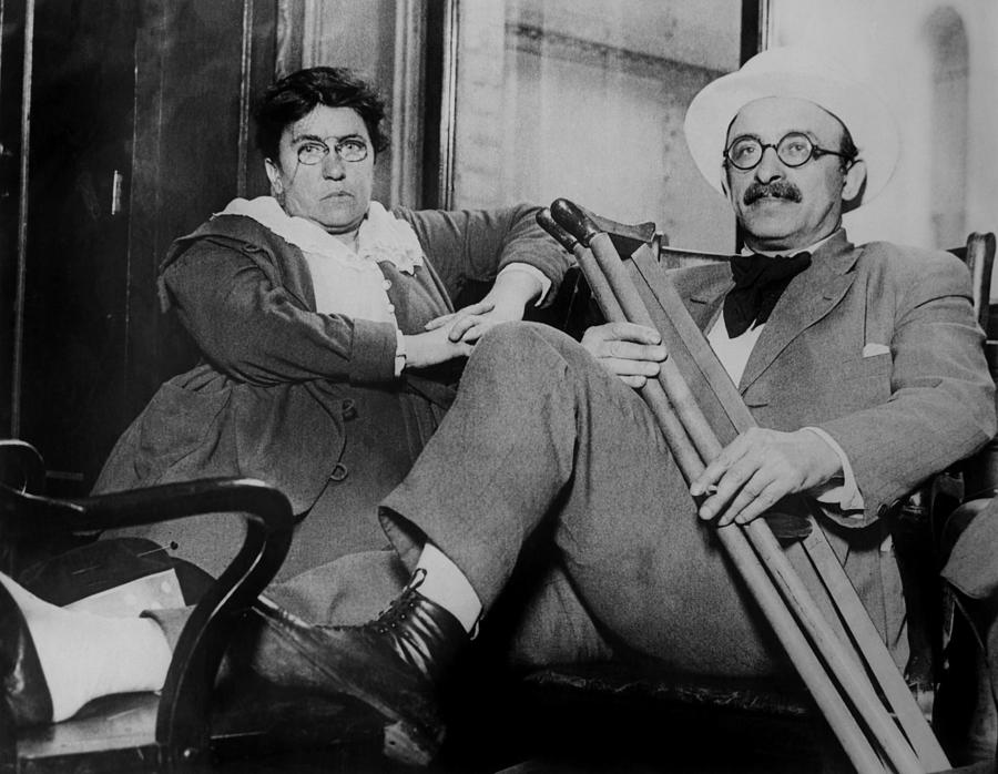 Emma Goldman and Alexander Berkman - Circa 1918 Photograph by War Is Hell Store