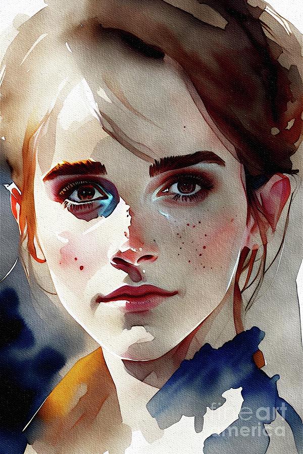 Emma Watson, Actress Painting by John Springfield - Fine Art America