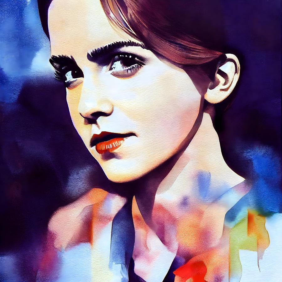 Emma Watson Mixed Media by OnionMarket - - Fine Art America