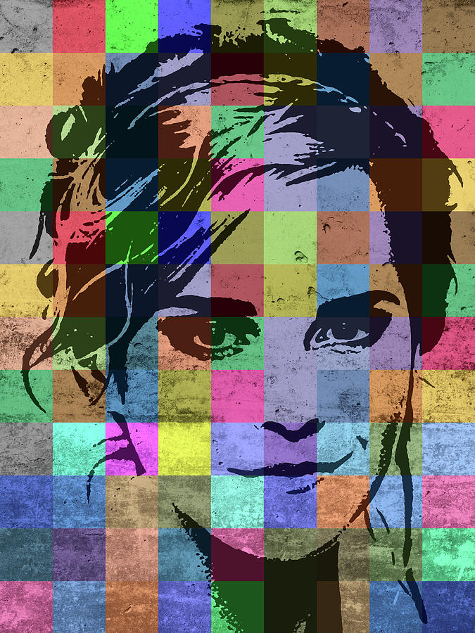 Emma Watson Mixed Media - Emma Watson Patchwork Pop Art Portrait by Design Turnpike