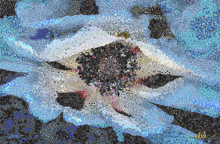 Emoji Mosaic Flower Digital Art by Elaine Berger