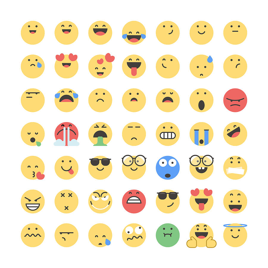 Emoticons big collection Drawing by Calvindexter