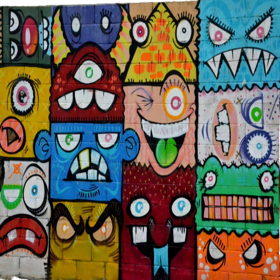 Emotion Street Art Multicolor Art Graffiti cute Painting by Amy Knight ...