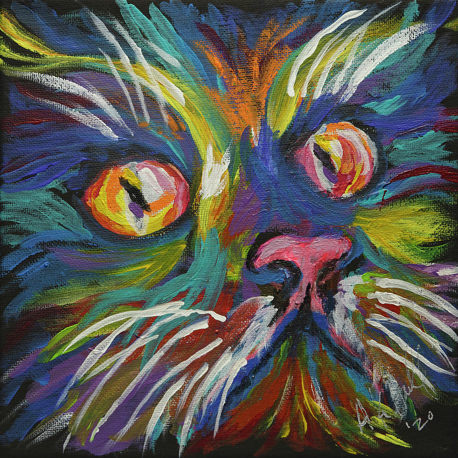Emotional Cat Painting