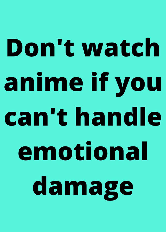 Emotional damage anime meme black text girl Painting by Nathan Harris ...