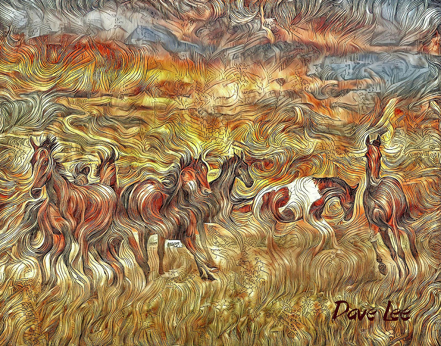 Emotions Are Wild Horses Digital Art by Dave Lee