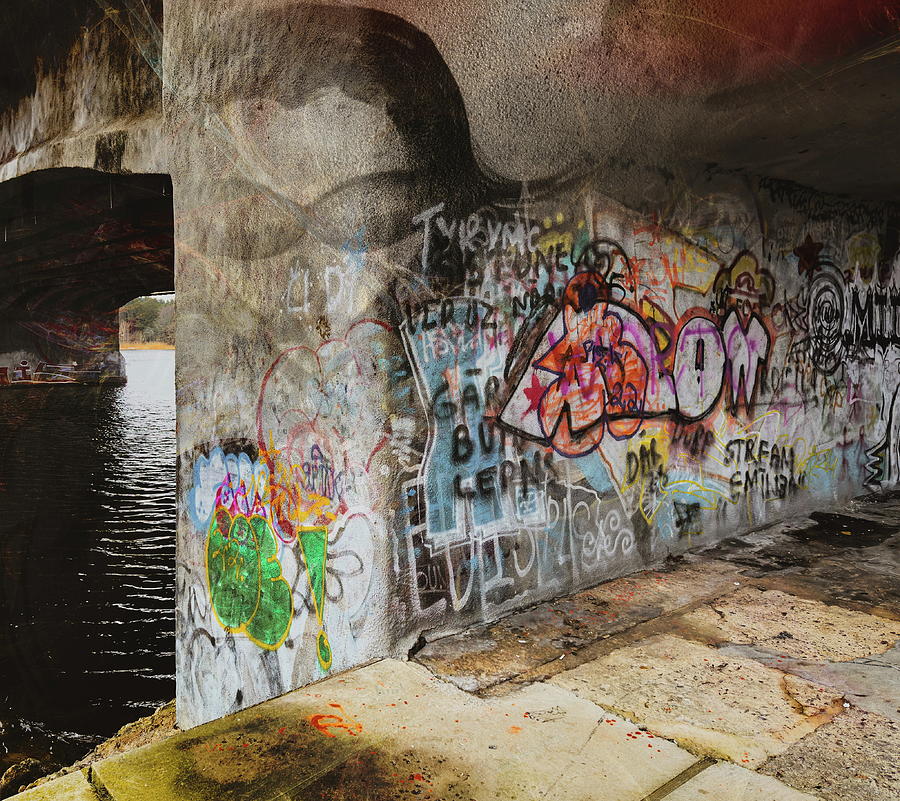 Emotions On The Wall / By The Bridge Latvia Photograph by Aleksandrs Drozdovs Emotions On The Wall / By The Bridge Latvia Photograph by Aleksandrs Drozdovs
