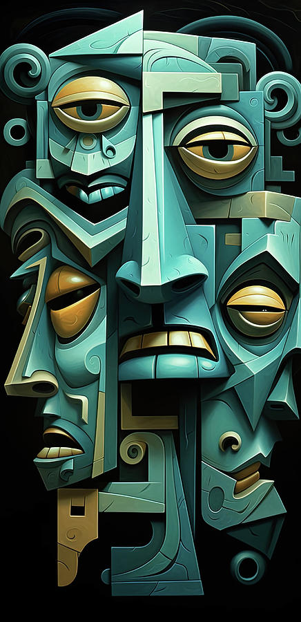 Emotive Polygons Digital Art by Zina Zinchik