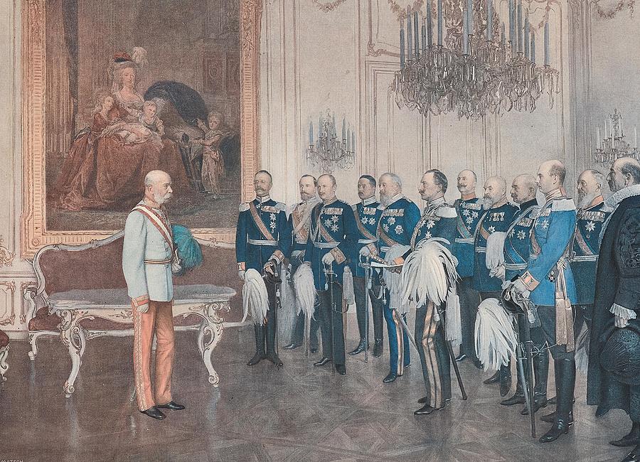 Emperor Franz Joseph I of Austria Color print after Franz Matsch Painting by MotionAge Designs