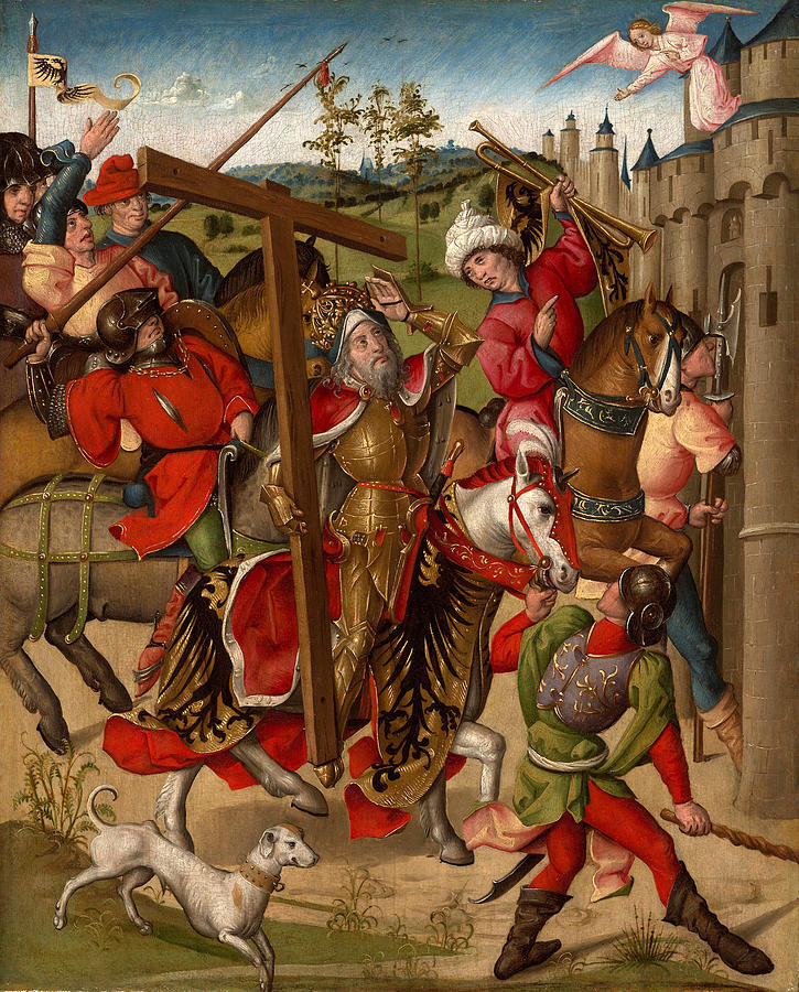 Emperor Heraclius Denied Entry into Jerusalem Painting by Anonymous