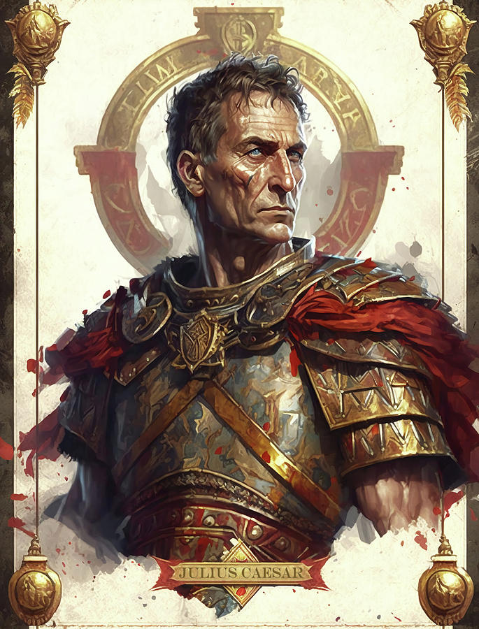 Emperor Julius Caesar Card Digital Art by Caito Junqueira