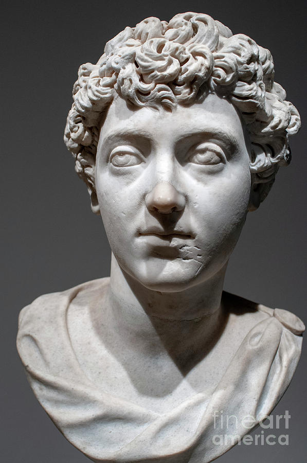 Emperor Marcus Aurelius as Successor to the Throne Roman marble bust  Sculpture by Roman School