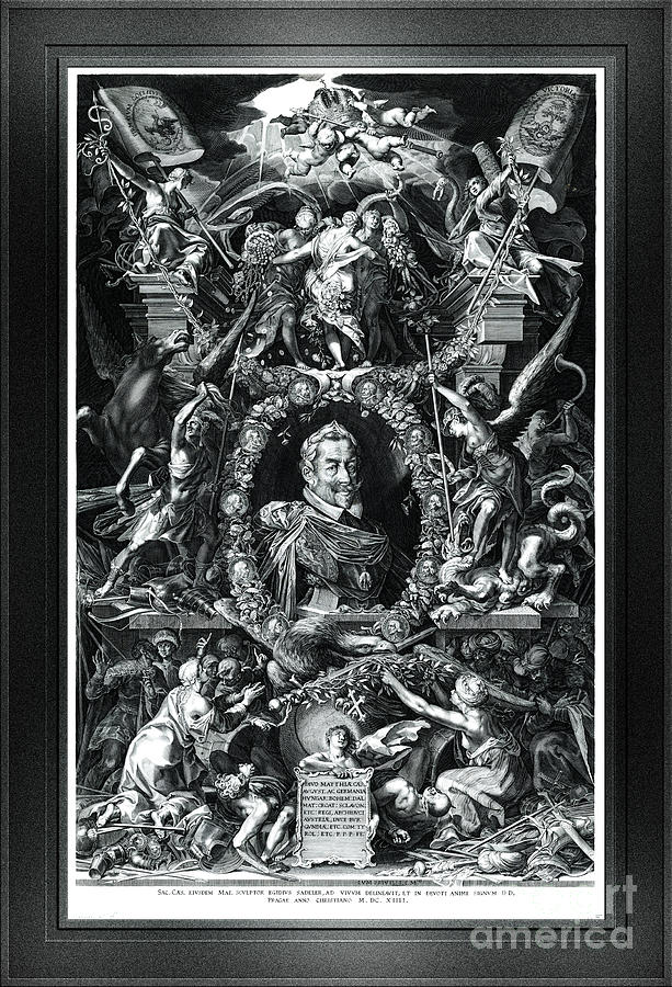 Emperor Matthias by Aegidius Sadeler II Remastered Xzendor7 Fine Art Classical Reproductions Drawing by Rolando Burbon