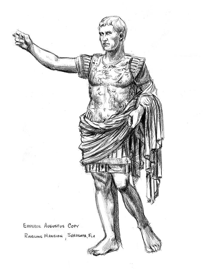 Emperor Statue Drawing by Harry West