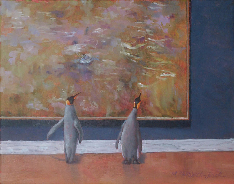 Emperors Enjoy Monet Painting by Marguerite Chadwick-Juner