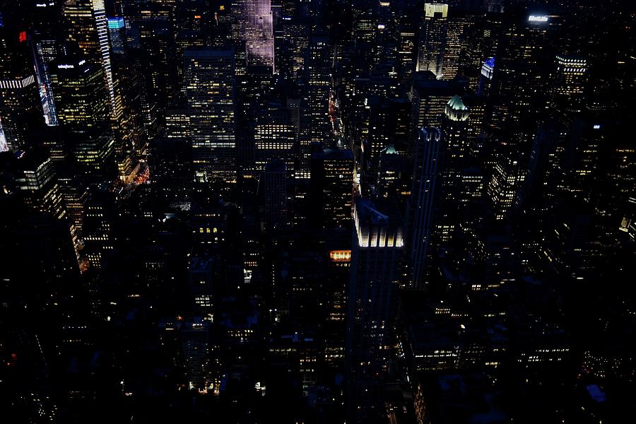 Manhattan@Night Photograph by Bnte Creations