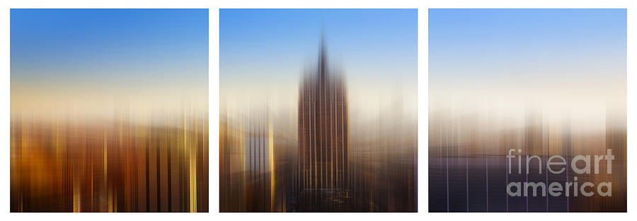Empire State And New York Skyline Triptych Photograph by Stefano Senise