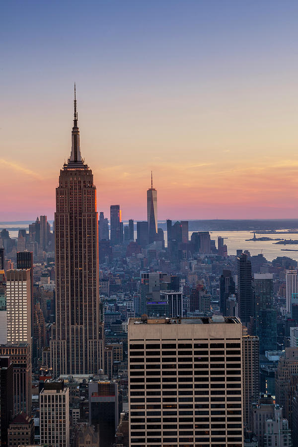 Empire State At Sunset Photograph