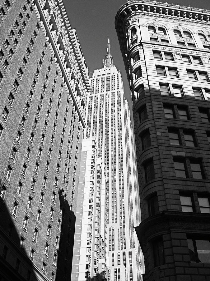 Empire state building Black and White Photograph by Habib Ayat