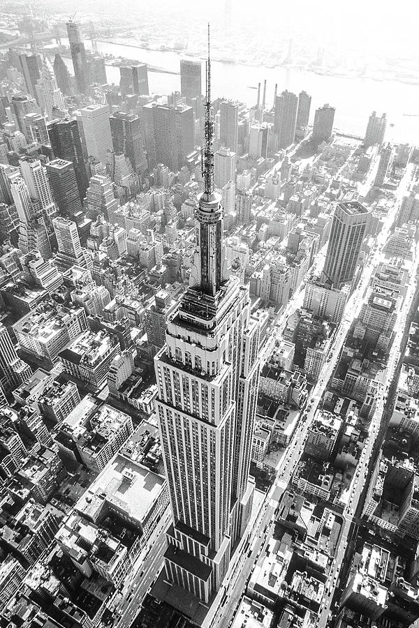 Empire State Building BW Photograph by Kim Lessel