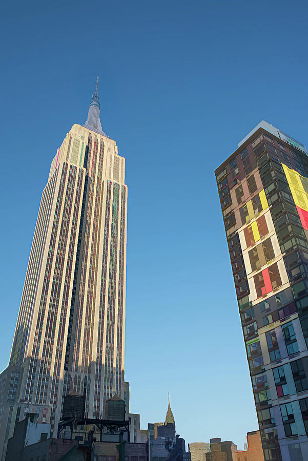 Empire State Building in acrylic Photograph by Alan Goldberg