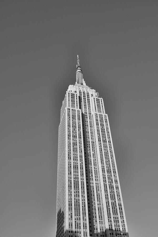 Empire State Building in Black and White Photograph by Alan Goldberg
