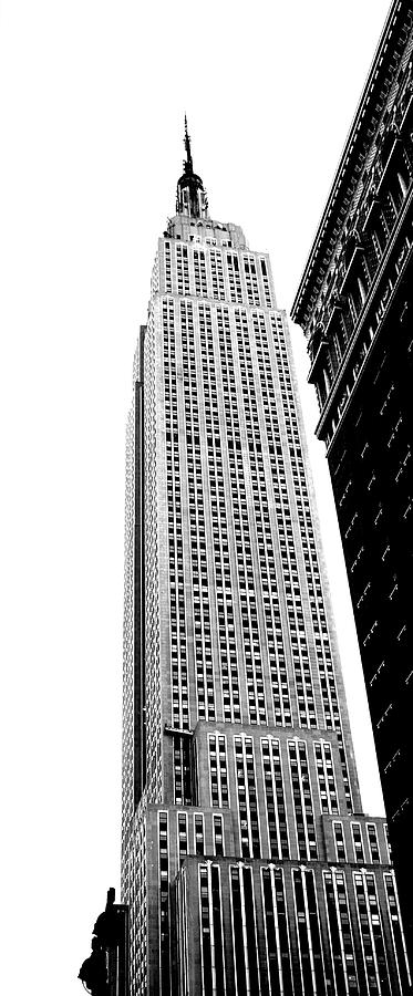 Empire State Building in Black and White Photograph by Angie Tirado