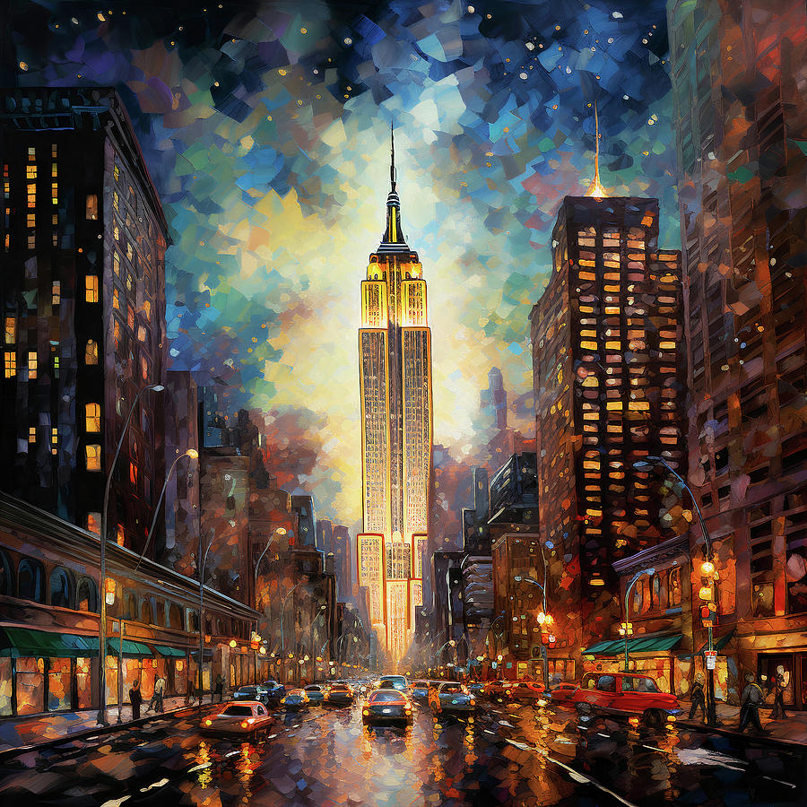 Empire State Building Digital Art by Imagine ART