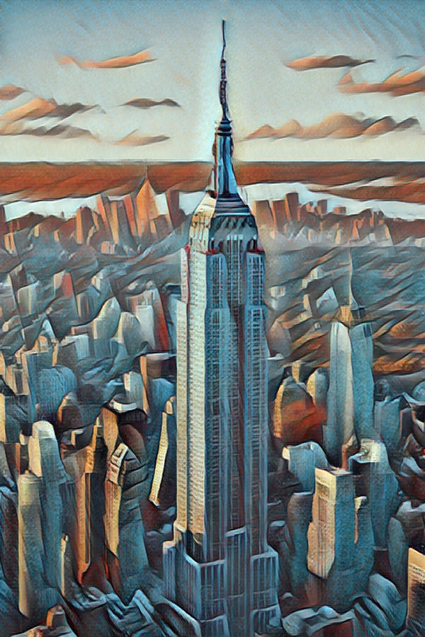 Empire State Building New York City Painting by Tony Rubino