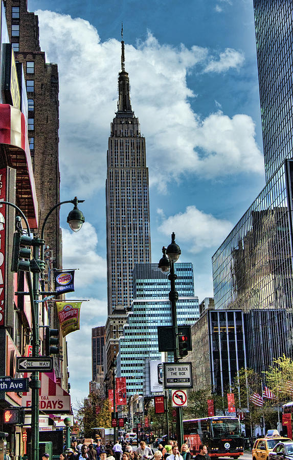 Empire State Building Street View  Photograph by Chuck Kuhn
