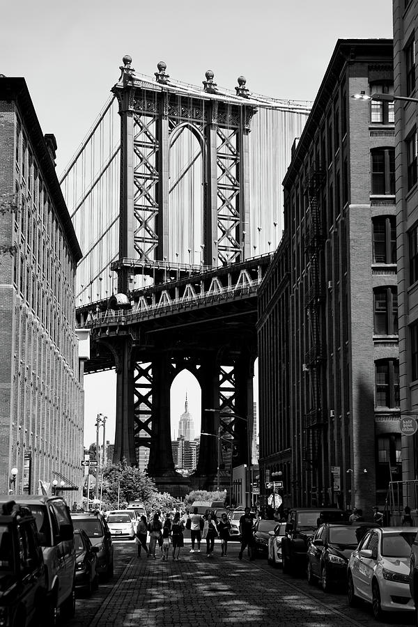 Empire State Building under Manhattan Bridge #2 Photograph by Doolittle Photography and Art