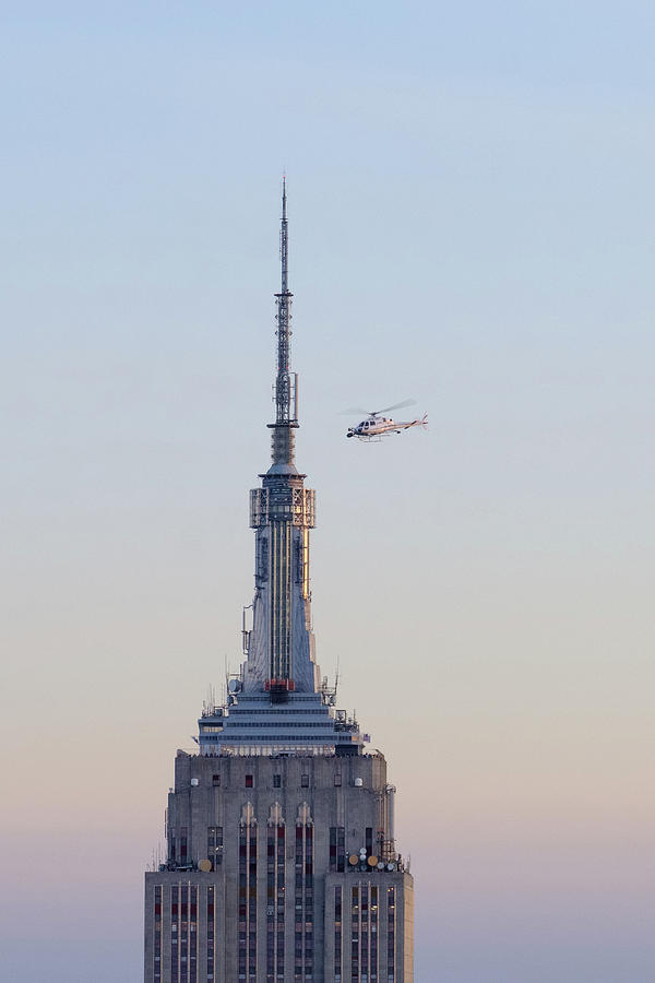 Empire State Elicopter Photograph by Alberto Zanoni