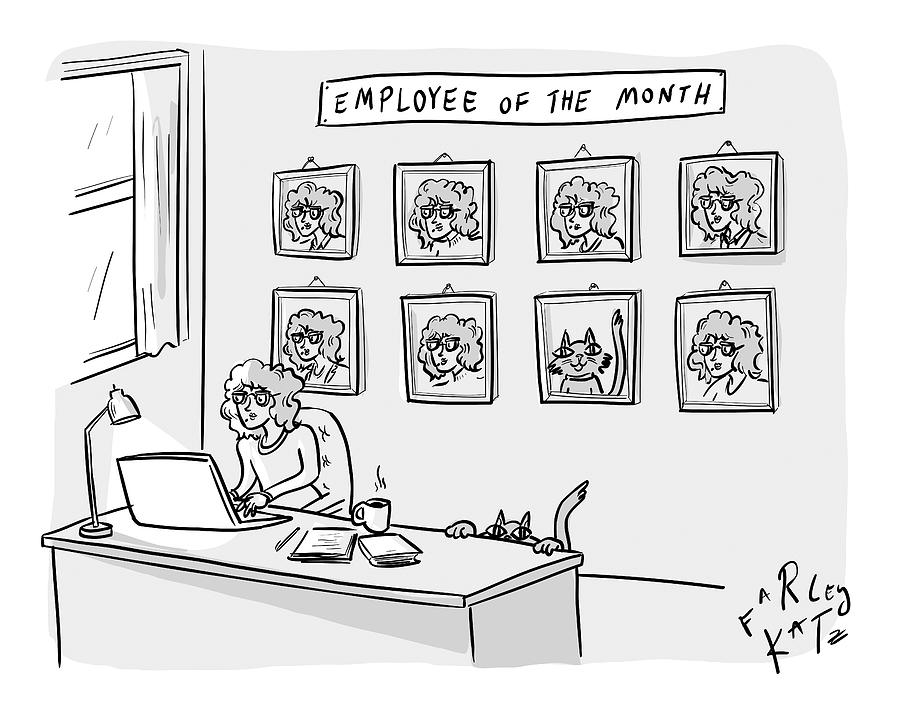Employee Of The Month Drawing by Farley Katz
