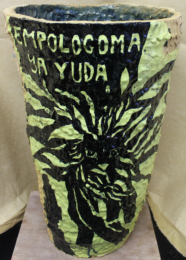 Empologoma Ya Yuda Jesus The Lion of Judah View One Ceramic Art by Gloria Ssali