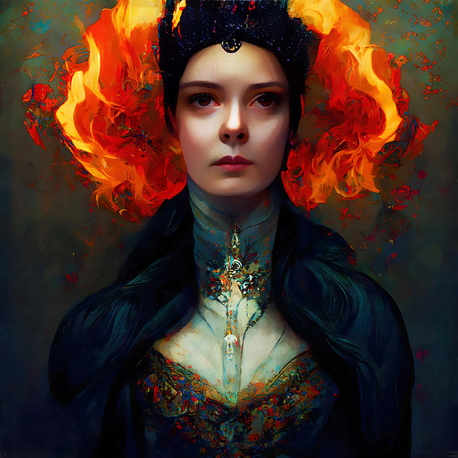 Empress of Fire, 05 Painting by AM FineArtPrints