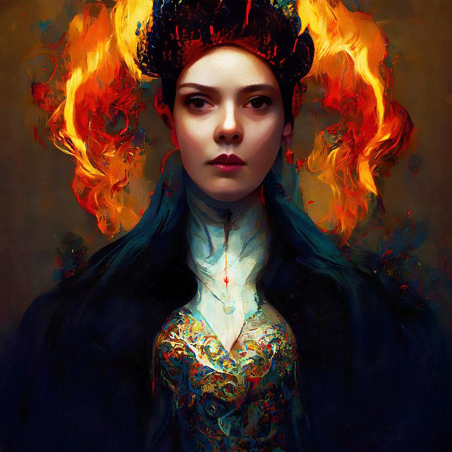 Empress of Fire, 07 Painting by AM FineArtPrints