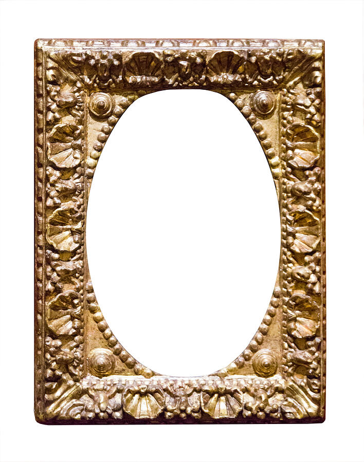 Empty Classic Golden Picture Frame Photograph by JackF