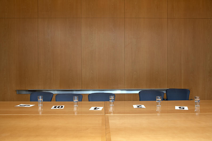 Empty conference room Photograph by Noel Hendrickson