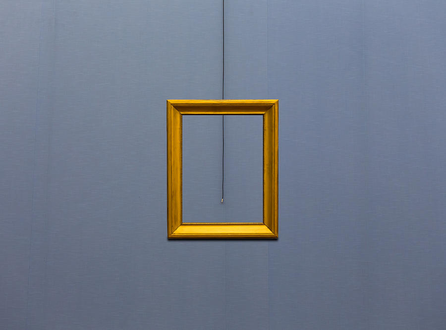Empty Frame On Blue Wall Photograph by Christian Beirle González