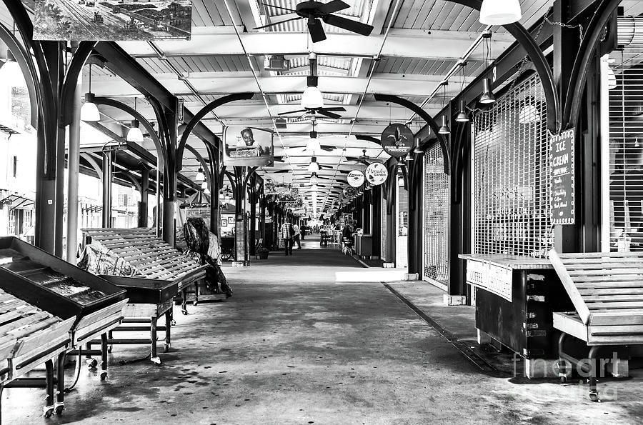 Empty French Market in New Orleans Photograph by John Rizzuto