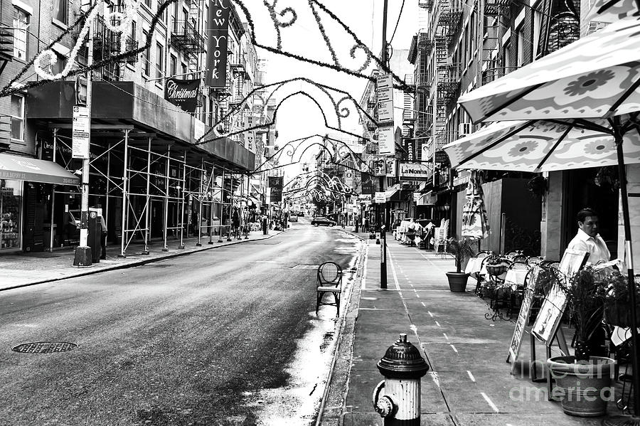 Empty Mulberry Street in New York City Photograph by John Rizzuto - Pixels