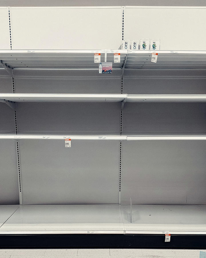 Los Angeles Photograph - Empty Quarantine Shelves by Jera Sky