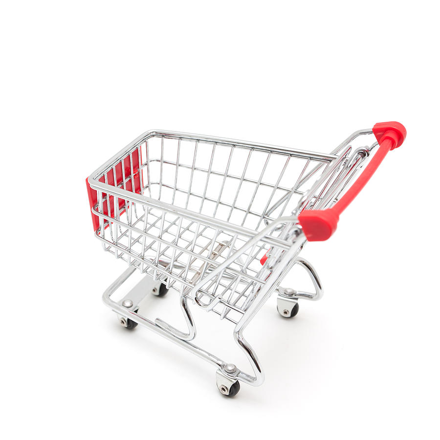 Empty shopping cart isolated Photograph by Vip2014
