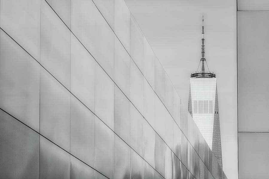 Empty Sky And WTC BW Photograph by Susan Candelario