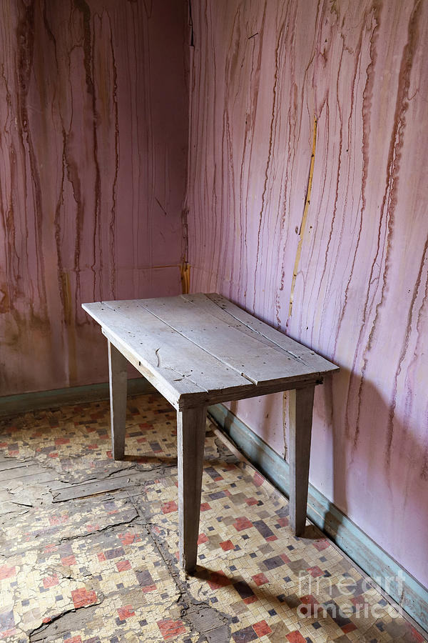 Empty Table in an Abandoned House Montana Ghosttown Photograph by Edward Fielding